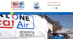 Desktop Screenshot of maloneheatandair.com