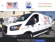 Tablet Screenshot of maloneheatandair.com